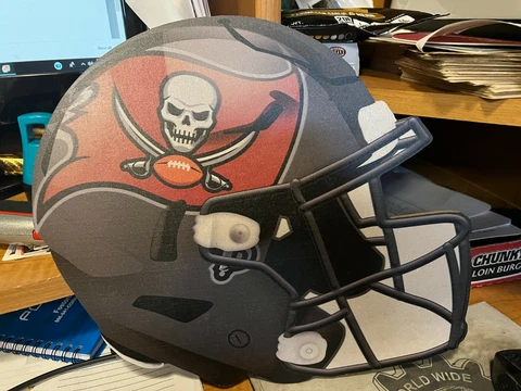 TAMPA BAY BUCCANEERS---12" COMPOSITE BOARD HELMET----WALL PLAQUE Cover
