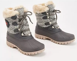 Botas medias Cougar impermeables con cuello de piel sintética - cabina carbón multi 11M A369016 - Imagen 1 de 24