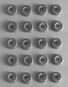 MATCHBOX LESNEY WHEELS 1-75 SERIES Silver Grey Metal Repro Dia 9mm 20 pack - Picture 1 of 1