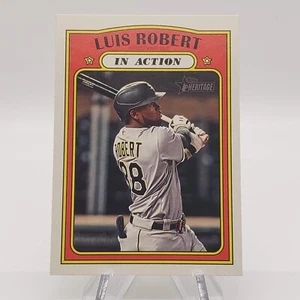 Tarjeta Topps Heritage In Action 2021 #34 Luis Robert White Sox - Imagen 1 de 2