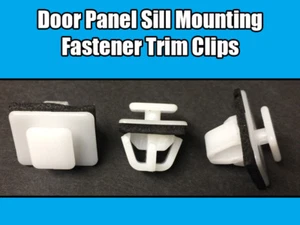 20x TRIM CLIPS FOR HYUNDAI & KIA DOOR DOOR SILL PANEL WHITE PLASTIC 87758-38000 - Picture 1 of 1