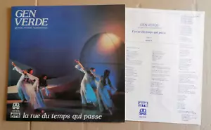 GEN VERDE La rue du temps qui passe LP + INSERT AUVIDIS AV 4414 Xtian pop 1987 - Picture 1 of 2