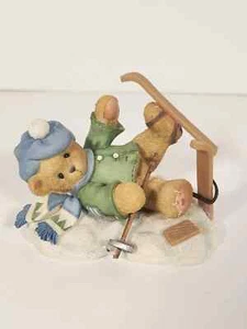 Cherished Teddies I'M HEAD OVER SKIIS FOR YOU Spencer Figurine 269743 - Picture 1 of 3