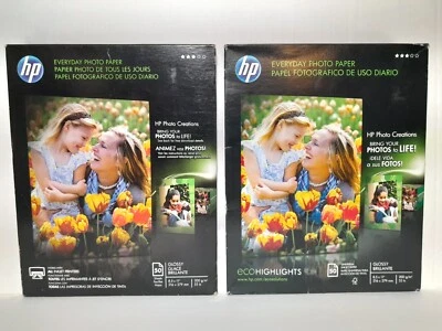 HP Photo Paper 8.5 x 11-Inch Glossy 50 Sheet Letter NEW & USED 95 Sheets Total - Image 1 of 4