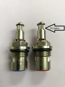 Ceramic Tap Valve 1/2'' (Hot & Cold) Pair 20 Spline. - Picture 1 of 5