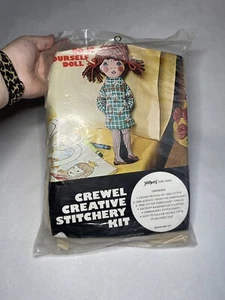 Vintage Crewel creative stitchery kit Moppets Girl doll NIP - Picture 1 of 2