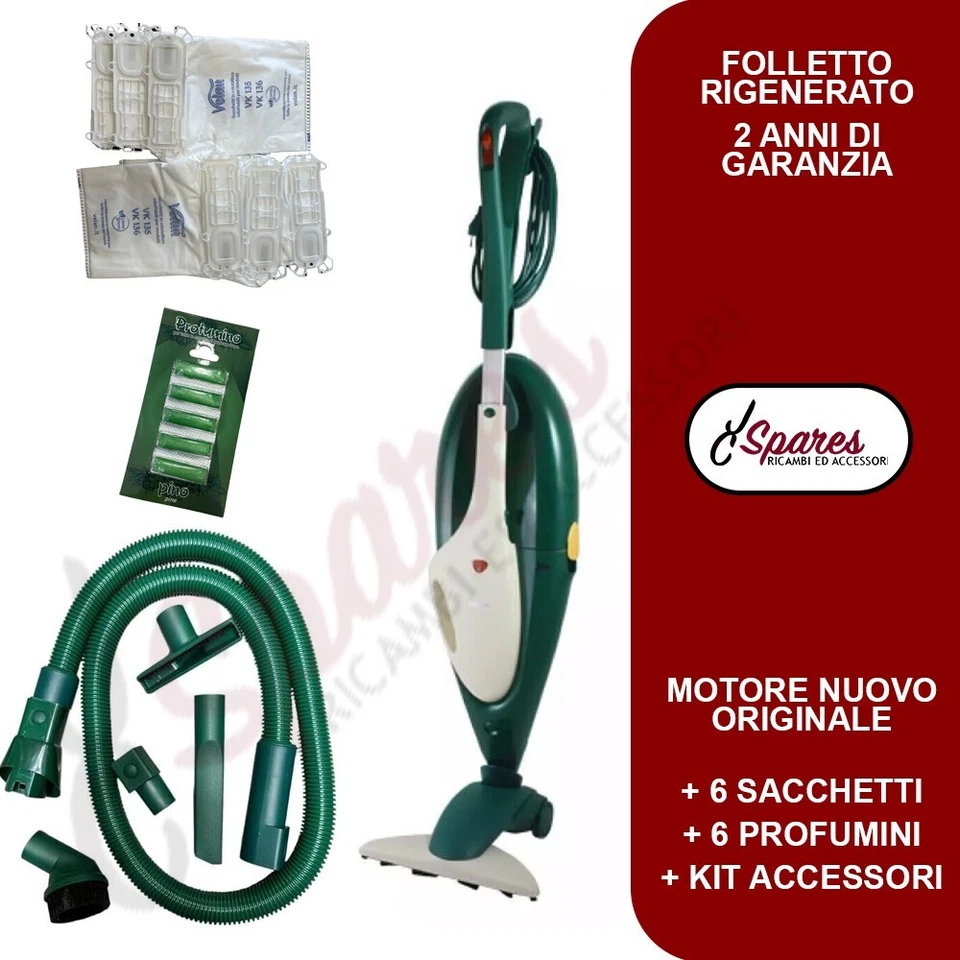 ✅aspirapolvere vorwerk folletto vk135 vk136 motore nuovo ORIGINALE + accessori ✅ - Image 1 of 1
