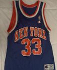 Vintage New York Knicks Jersey Mens 36 Patrick Ewing Champion Blue Logo NBA