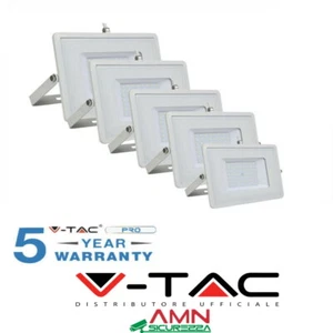 FARO FARETTO VTAC LED V-TAC SMD 20W 30W 50W 100W 200W SLIM ESTERNO ULTRA SOTTILE - Foto 1 di 2