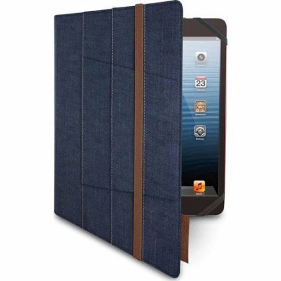 Lifeworks Denim Jacket Slim Folio Case/Stand For 7-8" Tablets Navy / Tan Inside - Image 1 of 4