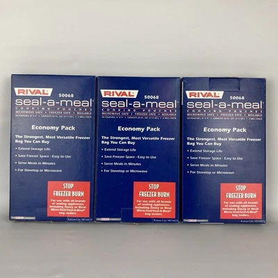 PACK de 3 bolsas Rival Seal-a-Meal 24 oz #50068 sellador al vacío compatible con Dazey Nuevo de Lote Antiguo Foto 1 de 4