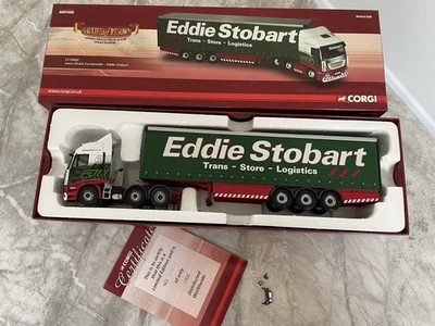 Corgi CC15002 Iveco Stralis Curtainside - Eddie Stobart Ltd With Cert & Mirrors - Image 1 of 3