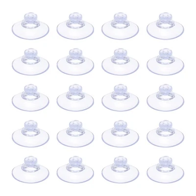 50 pezzi 20 mm/0,8 pollici PVC ventose ventose senza ganci, trasparenti - Immagine 1 di 4
