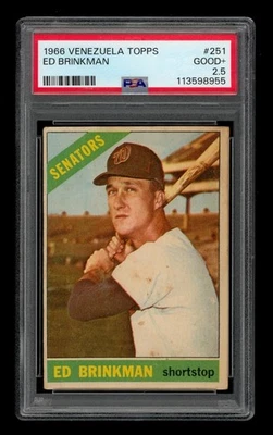 Venezuela Topps Set-Break 1966 #251 Ed Brinkman PSA 2,5 bueno+ Foto 1 de 3