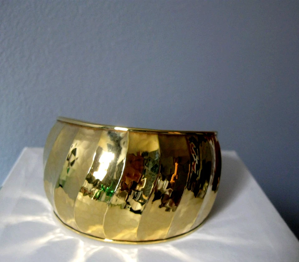 PULSERA BRAZALETE ANCHO ONDULADO MARTILLADO PLATA ESTERLINA VERONESE ITALIA ORO VERONESA Foto 1 de 4