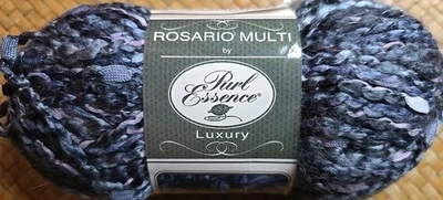 Hilo negro gris múltiple Purl Essence Rosario 3,5 oz #5 voluminoso mini-boucle Foto 1 de 4