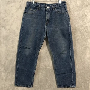 Wrangler Jeans Mens 35x30 Straight Leg Blue Wash Denim Casual Cotton - Picture 1 of 10