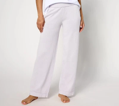 Barefoot Dreams 100% Cotton Sunbleached Seamed Pant-Violette-Tall Small A635749 - Image 1 of 2