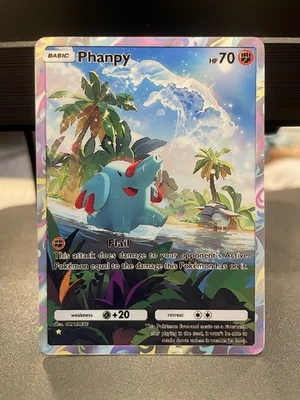 Fan Art Pokemon TCG Pocket Phanpy Holo Illustration Rare | Secluded Springs - Image 1 of 2