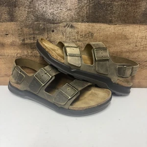 Birkenstock Milano Crosstown - Khaki Oiled Leather - Men’s Size 9 / EUR 42 - Picture 1 of 7