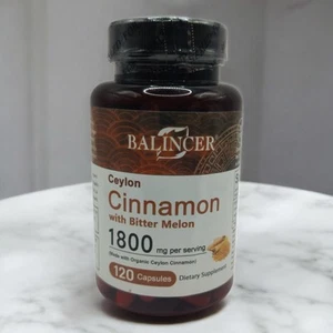 Ceylon Cinnamon with Bitter Melon High Potency Blood Sugar 120 Capsules 11/26 - Picture 1 of 6