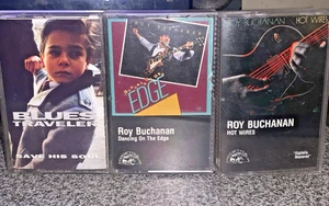 Roy Buchanan Blues Traveler Lot Cassette Tapes - Dancing on the Edge, Hot Wires - Imagen 1 de 3