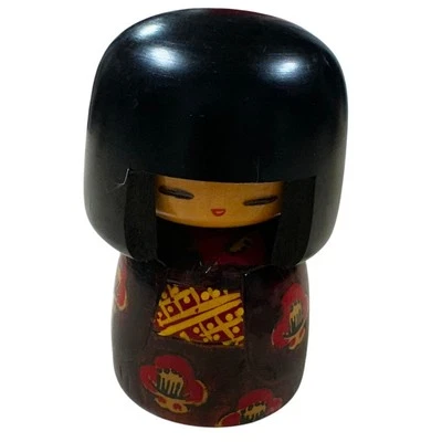 Japanese Creative Kokeshi Wooden Doll Vintage Hand Painted 4.5 Inch EUC - Image 1 of 4