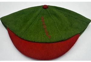 Antik Vintage 1920er "Bradley" 6 Panel Wolle kurze Krempe Hut Filz grün EUC - Bild 1 von 9