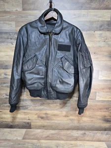 Vintage Flight Suits Ltd. Leder Bomber Flieger Jacke Sommer schwarz FSL-36/P 44 REG - Bild 1 von 15