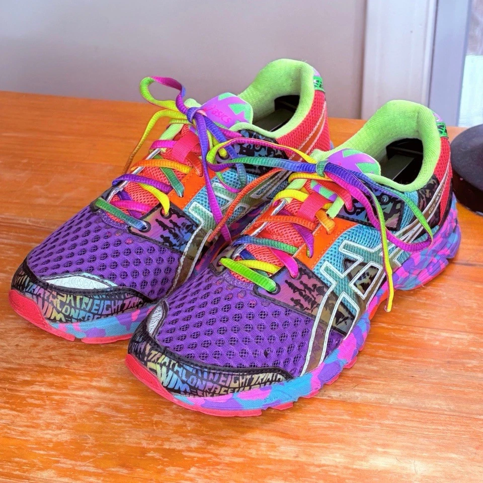 ASICS Gel Noosa Tri 8 Mujer Correr 8 Púrpura/Turq Usado en Excelente Condición Triatlón Foto 1 de 4