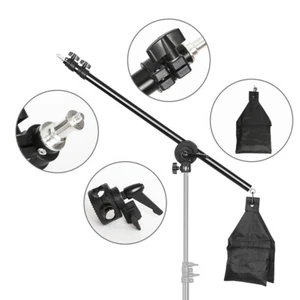 US 140cm Top Light Stand Telescopic Boom Arm+Flexible Sandbag for Flash Softbox - Picture 1 of 14