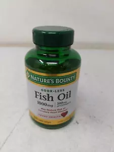 Nature's Bounty Fish Oil 1000 Mg, Odorless, 120 Coated Softgels - Picture 1 of 6