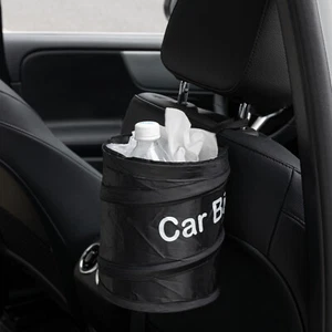 Portable Foldable Auto Car Trash Can Garbage Litter Bin Bag Organizer Leak Proof - Picture 1 of 8