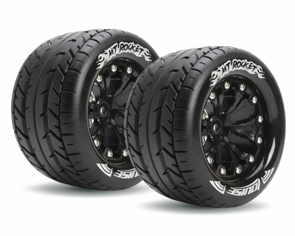 LOUISE MT-Rocket Reifen soft auf schwarz Felge 1/2 Offset 12mm LOUT3201SBH  - Bild 1 von 1