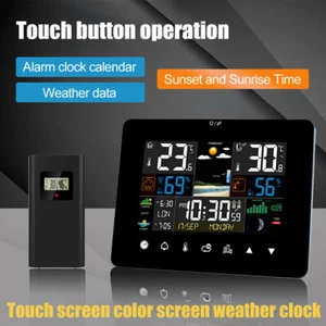 Weather Station Indoor Outdoor Wireless with 1 Sensors Digital Coloured Screen - Picture 1 of 14
