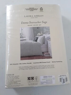 JUEGO DE FUNDA DE EDREDÓN/FUNDA DE ALMOHADA SUPERKING VERDE PALOMA LAURA ASHLEY SAGE EMMA Foto 1 de 4