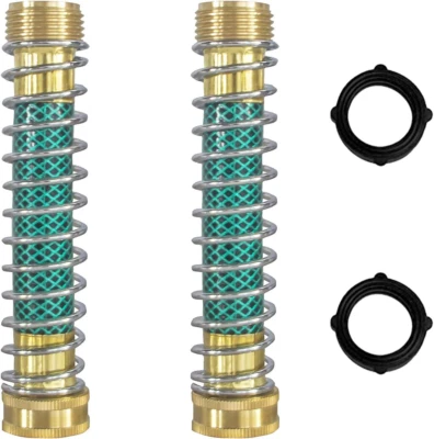 Garden Hose Protector, Hose Extension Adapter with Coil Spring, 2 Pack - Image 1 of 4