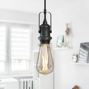 Industrial Pendant Light Socket with Hanging Cable Modern Lighting Fixture - Picture 1 of 22