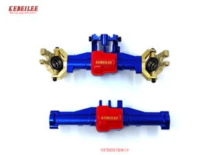 KEBEILEE CNC 7075#Aluminum&Brass Front&Rear Axle Kit for TRAXXAS TRX4M 1/18 Blue - Picture 1 of 14