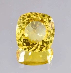 10x10 MM Natural Yellow Ceylon Sapphire Cushion Cut Loose Gemstone GIT Certified - Picture 1 of 6
