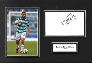 Exhibición fotográfica firmada por Cameron Carter-Vickers 12x8 recuerdos celtas autógrafo - Imagen 1 de 1