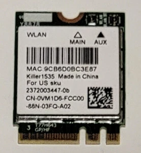 Nice Dell Killer Intel Wireless-AC N1535 WiFi Card Bluetooth - Bild 1 von 1