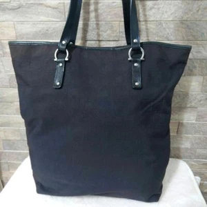 Salvatore Ferragamo Tote Bag Gancini Large Capacity Canvas Black cute FROM JAPAN - Picture 1 of 13