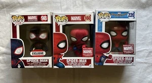 Funko Pop Spider-Man # 98 160 & 220 Marvel Collector Corps Lot W/ Protectors - Picture 1 of 13
