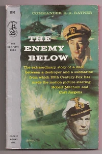 Paperback The Enemy Below Commander D A Rayner 1957 Pocket Book Robert Mitchum - Picture 1 of 2