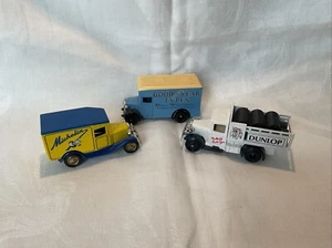 Diecast Dunlop Good Year Michelin Tyre Lorries Advertising Three Vintage Models - Picture 1 of 8