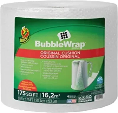Duck Brand Bubble Wrap Roll, Original Bubble Cushioning, Perforated Every 12 - Image 1 of 4