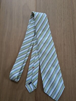 Isaia 7 Fold Tie Candy Stripe Green - Image 1 of 4