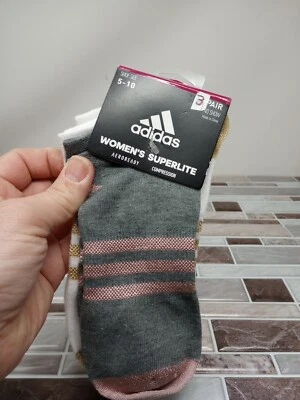 Adidas Superlite 3 pares de calcetines de compresión Aeroready para mujer talla 5-10 Foto 1 de 4