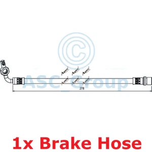 Apec Braking 295mm Disc Brake Caliper Flexible Rubber Hose HOS4125 - Picture 1 of 1